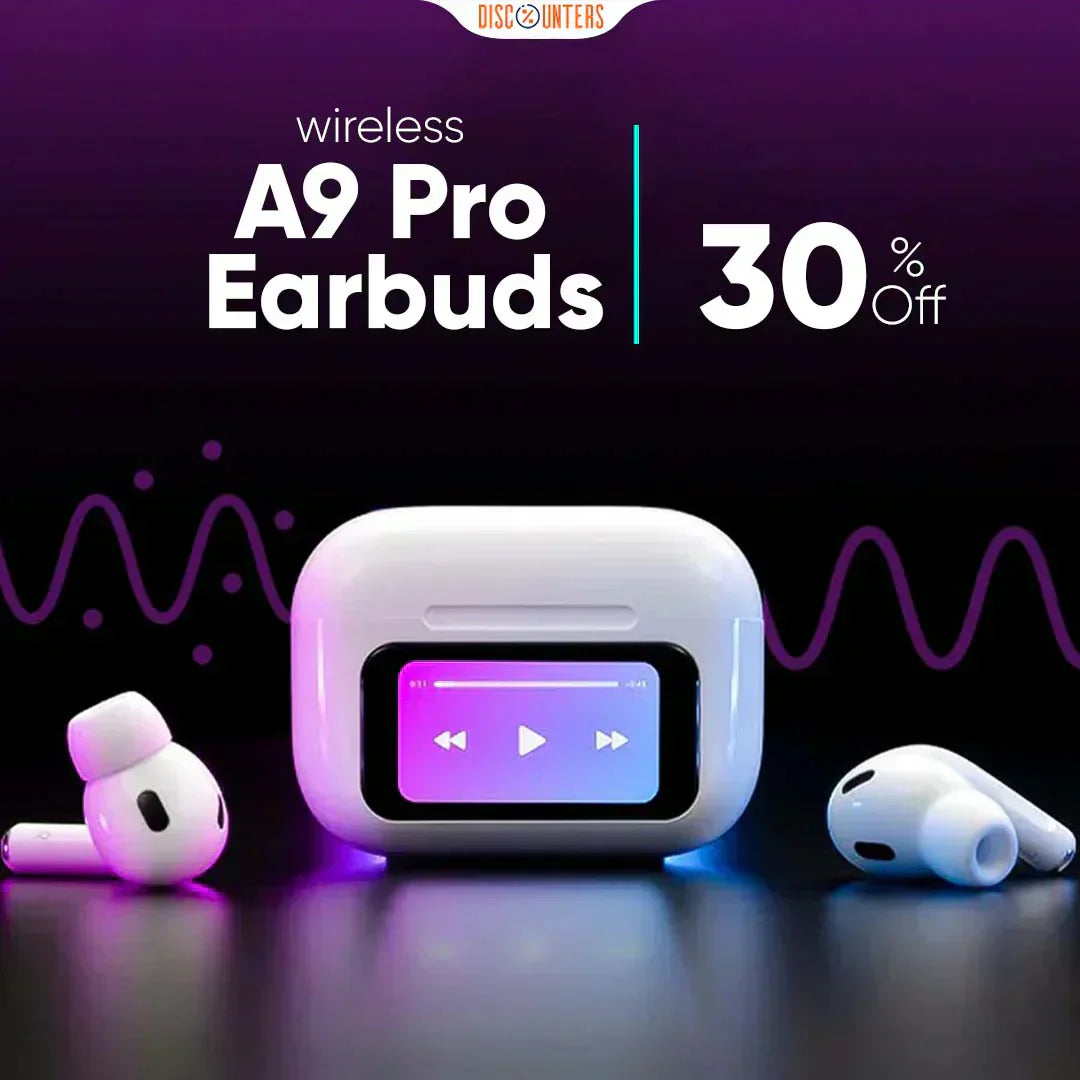 A9 Pro Earbuds Anc/enc Double Dark Touch Screen Display Noise Reduction Wireless Earbuds