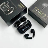A9 Pro Earbuds Anc/enc Double Dark Touch Screen Display Noise Reduction Wireless Earbuds